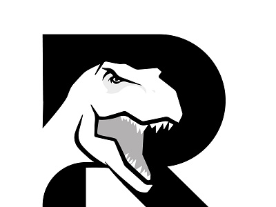 Remoterex animal black white dinosaur face grey t rex