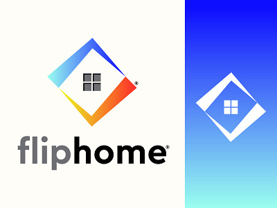 fliphome blue brand brand design brand identity brand logo design branding branding design design grey home illustration logo red vector