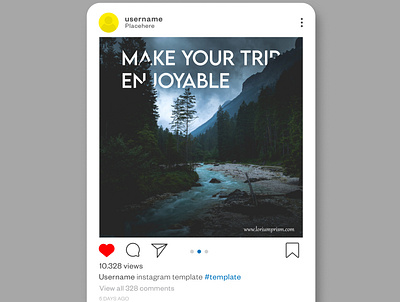Social Media Post For Instagram design graphic design post design social media marketing social media post tourism