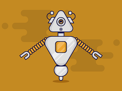 Indian Robot character citi exoskeleton flat future illustration man military robot vector