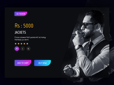 E-commerce Men's Fashion Landing page design black clean design ecommmerce grid layout minimal shop ui ux web website