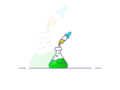 Chemistry Illustrations Solutions book bottle chemistry flask game gradient green health icon illustration magic potion