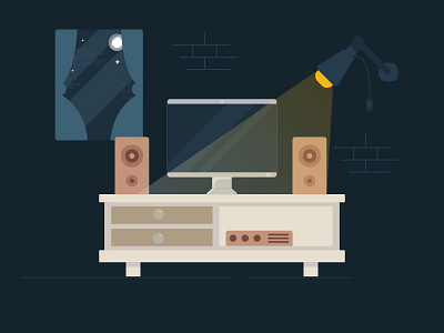 Table with system illustration