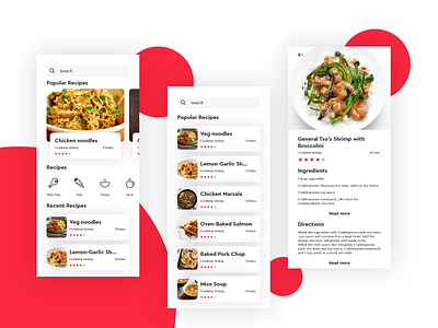 Interaction UI design for food prepare recipes.