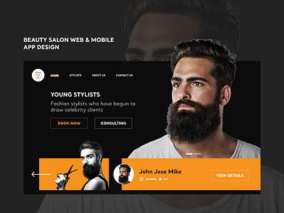 Hair stylist website design