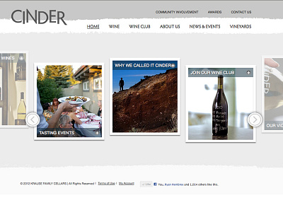 Cinder Wines Website web wine