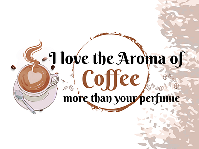 Aroma of Coffee advertisment branding business card coffee coffee aroma design drinks illustration food graphic design illustration restaurant