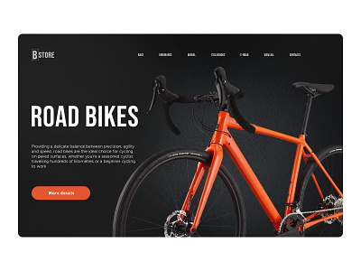 Concept Bike Store bike bike store concept design first page main page ui ux
