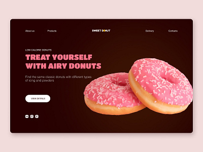 Concept Sweet donut #1 concept design donuts first page main page ui ux