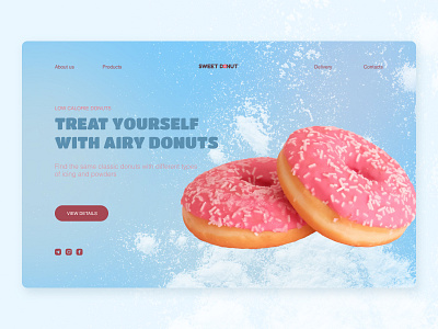 Concept Sweet donut #2 concept design donuts first page main page ui ux