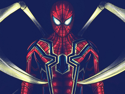 Iron Spider character digitalart illustration marvel spiderman vector
