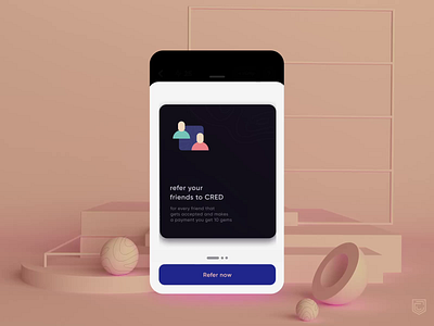CRED 2.0 | Referral intro animation application ui color credit fintech flat icon illustration interface mobile mobile app mobile ui palette ui vector visualdesign