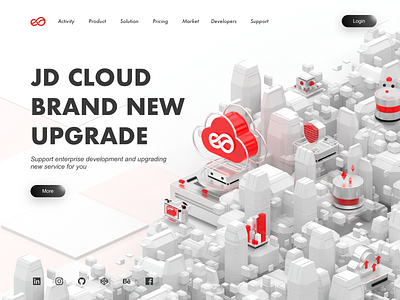 JD CLOUD BRAND WEBSITE 3d art branding colors design illustration interface logo ui ux vector