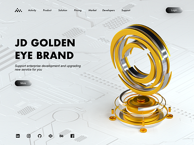 JD GOLDENEYE 3d art branding c4d colors design interface octane ui ux