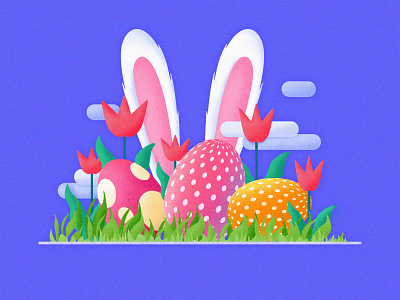 Easter Illustration art branding card china colors concept continue to work hard design easter easter egg handwork heart illustration interface postercard typography ue ui ux web
