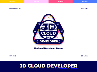 JD Cloud Developer Badge art branding card colors design illustration logo ue ui ux