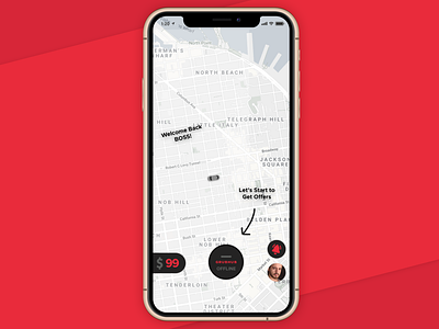 Grubhub Driver App Online Page Product Design (UX - UI)