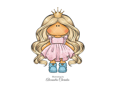 doll clipart design digital art digital illustration doll doll illustration illustration logo princess doll textile doll