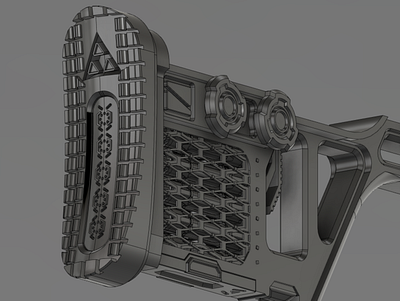 Modular tactical light sniper rifle 3d 3d art blender concept design illustration render