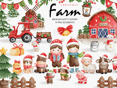 Christmas farm party christmas christmas party farm farm animal farm christmas
