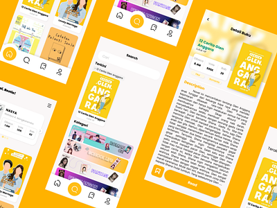 Book Reader App app design ui ux