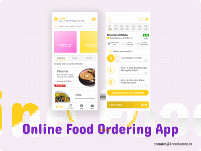 Online Tiffin Delivery App | ZooD figma ui ux