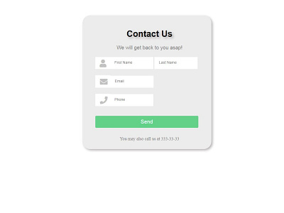 Practice Based Contact Form web development