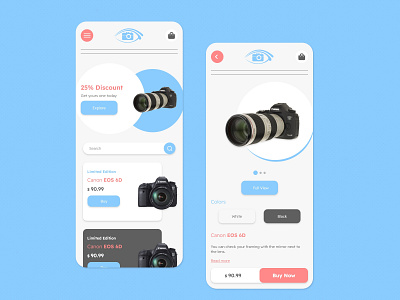 Camera Products App (UI - UX Design)