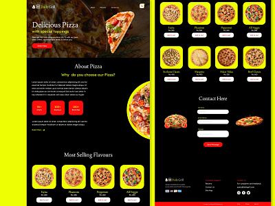 Fast Food Landing Page (UI - UX) Design adobe xd figma landing page ui ux