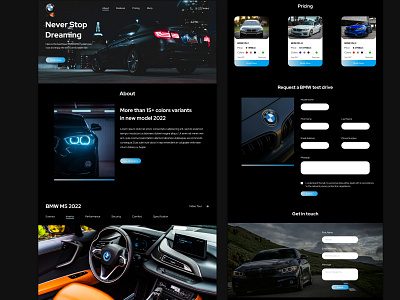 BMW Car Landing Page (UI - UX) Design
