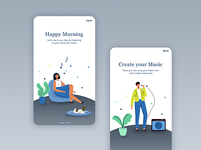 Music App - Onboarding concept design ui visual design