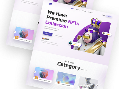 We Have Premium NFTs Collection UI Design