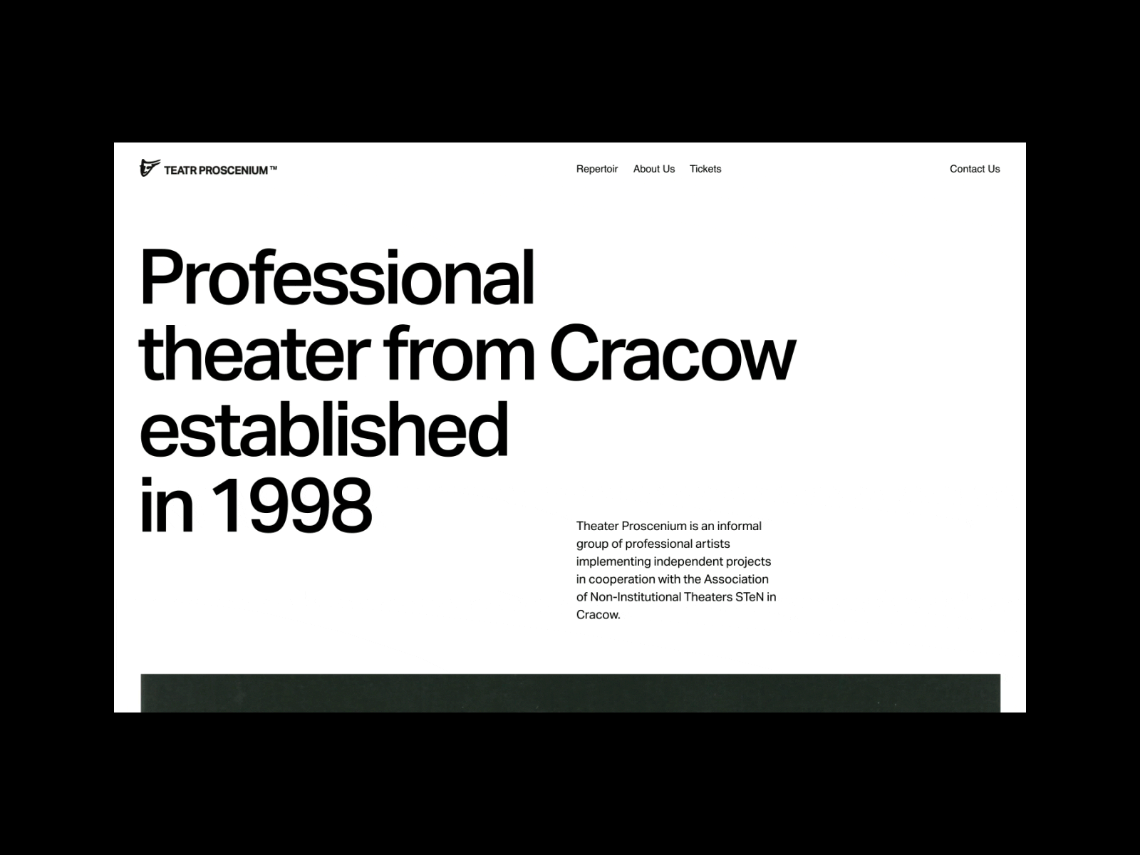 Theater Proscenium web design art branding graphic design theater typography ui web webdesign website