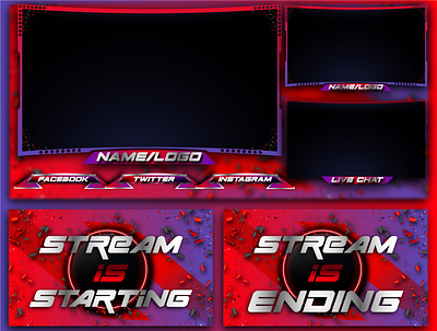 #STREAM OVERLAY 3d animation branding desgin facecam graphic design logo motion graphics overlay overlay button overlay desgin stream overlay streaming overlay ui