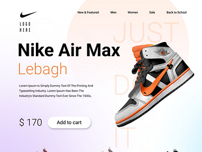 Nike Air Max landing page