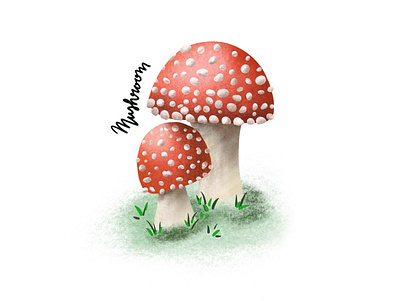 inktober day12: mushroom challenge fungi gradient halloween illustration inktober mushroom procreate texture