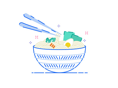 Favorite Food - 30 min challenge 30 minute challenge challenge chopsticks egg food illustration line ramen