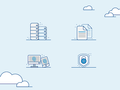 cloud virtualization icons