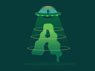 Alien Abduction- 30 min challenge abduction alien gradient green slime ufo