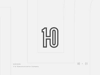 Horizon IT & Telecomunication Company branding geometic geometric art horizon identity logo logo design mhmdart minimal minimalist monogram telecom telecommunication