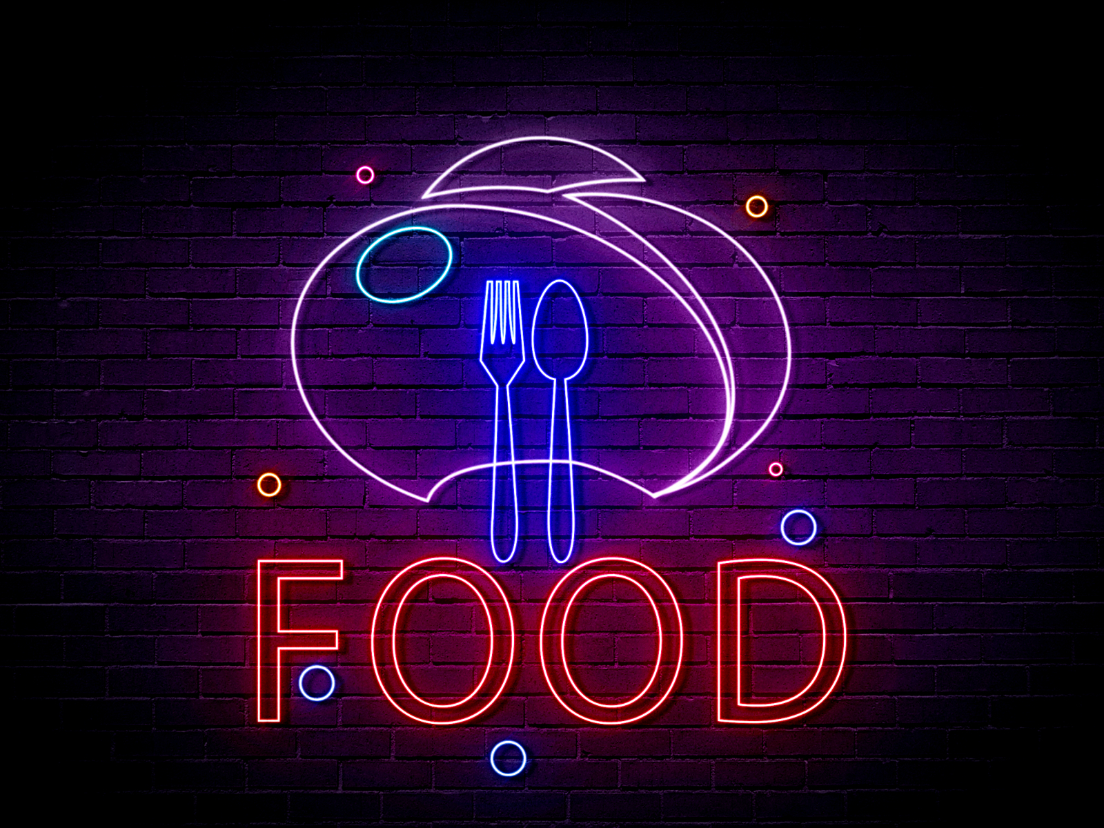 FOOD neon logo by amna gull.i,m agraphic designer. on Dribbble