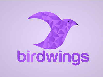 geometric 3d polygonal logo birds