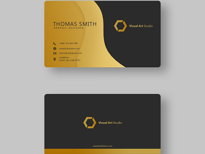 Golden Business Card branding business card business flyer design dribble designs golden business card design graphic design