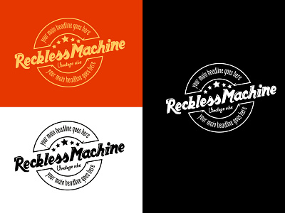 Reckless Machine branding business flyer design dribble designs graphic design logo