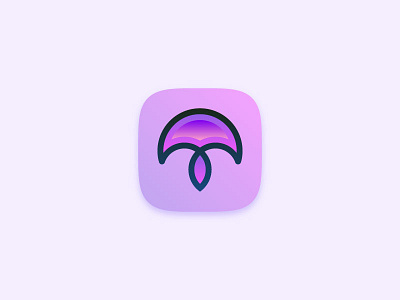 umbrella icon gradient icon mark shape umbrella