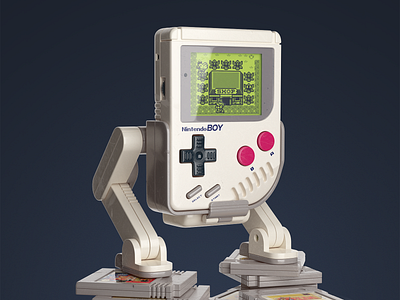 Nintendo Boy! 3d art blender blender 3d bot bubble console design game gameboy graphic design illustration new nintendo object robot