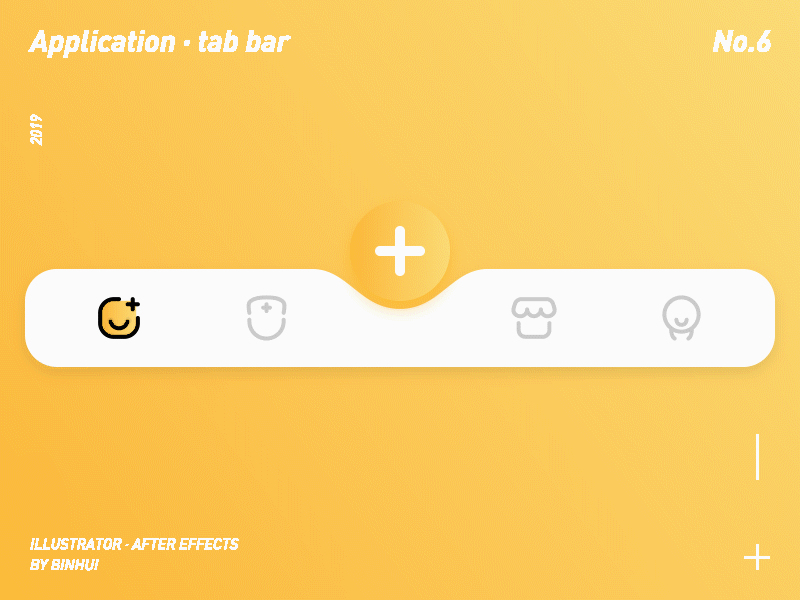 application tab bar after affects dynamic effect icon illustration ui