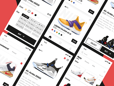 2019_No.8_shopping application application photoshop shoes shopping skech ui