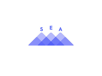 The Sea Branding blue branding logo mark