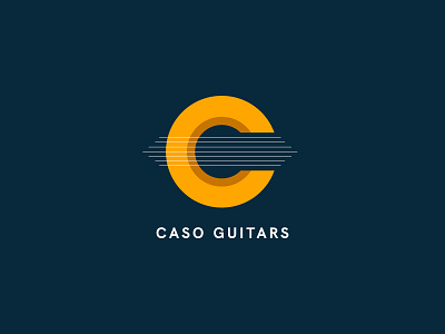 Caso Guitars Branding branding guitar logo mark symbol